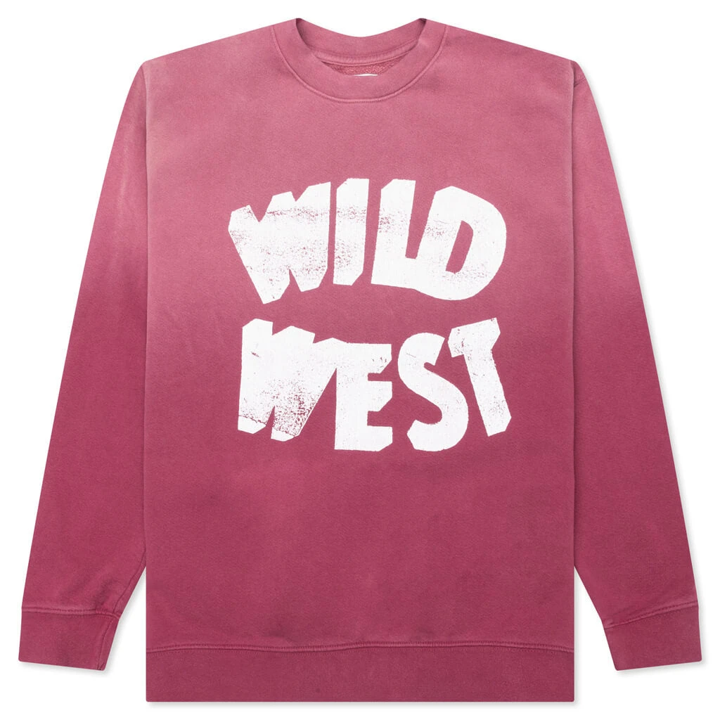 Wild West Crewneck - Burgundy 1 Wild West Crewneck - Burgundy