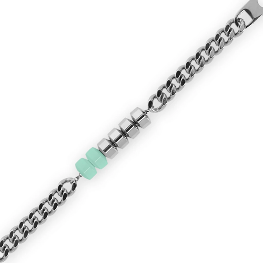 Merge Candy Charm Bracelet - Silver/Sea 2 Merge Candy Charm Bracelet - Silver/Sea - Image 2