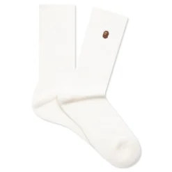 Ape Head One Point Socks - White