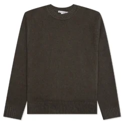 Acne Studios Wool Blend Crewneck Jumper - Forest Green