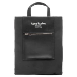 Acne Studios Papery Nylon Tote Bag - Black/Black