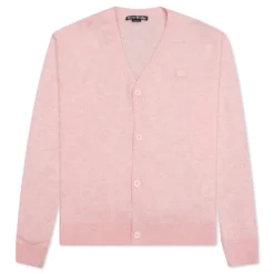 Acne Studios Wool Knit Cardigan - Faded Pink/Melange