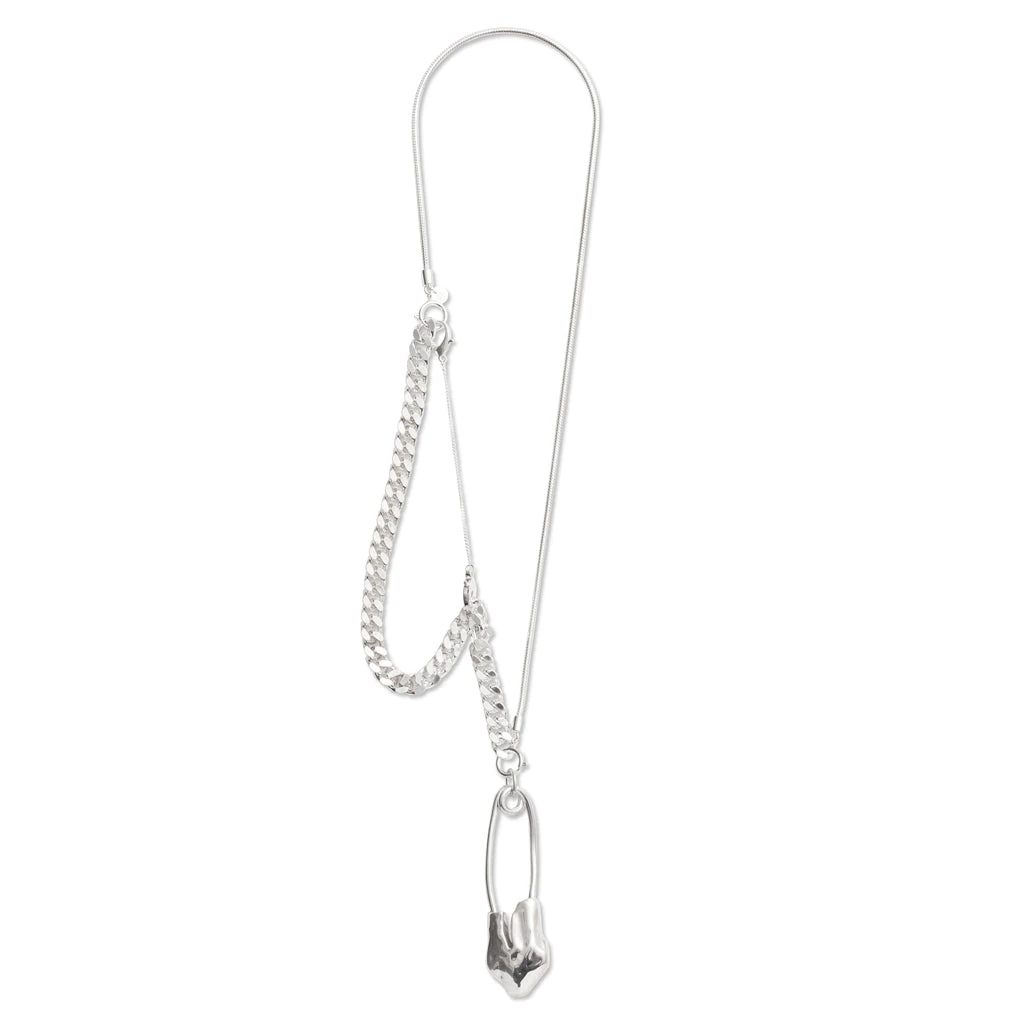 Destroyed Pin Necklaces - Silver 1 Destroyed Pin Necklaces - Silver