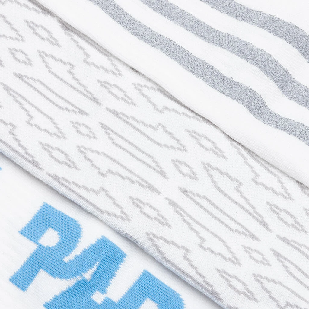 Adidas Originals X Ivy Park Logo 3 Pack Socks - Core White 3 Adidas Originals X Ivy Park Logo 3 Pack Socks - Core White - Image 3