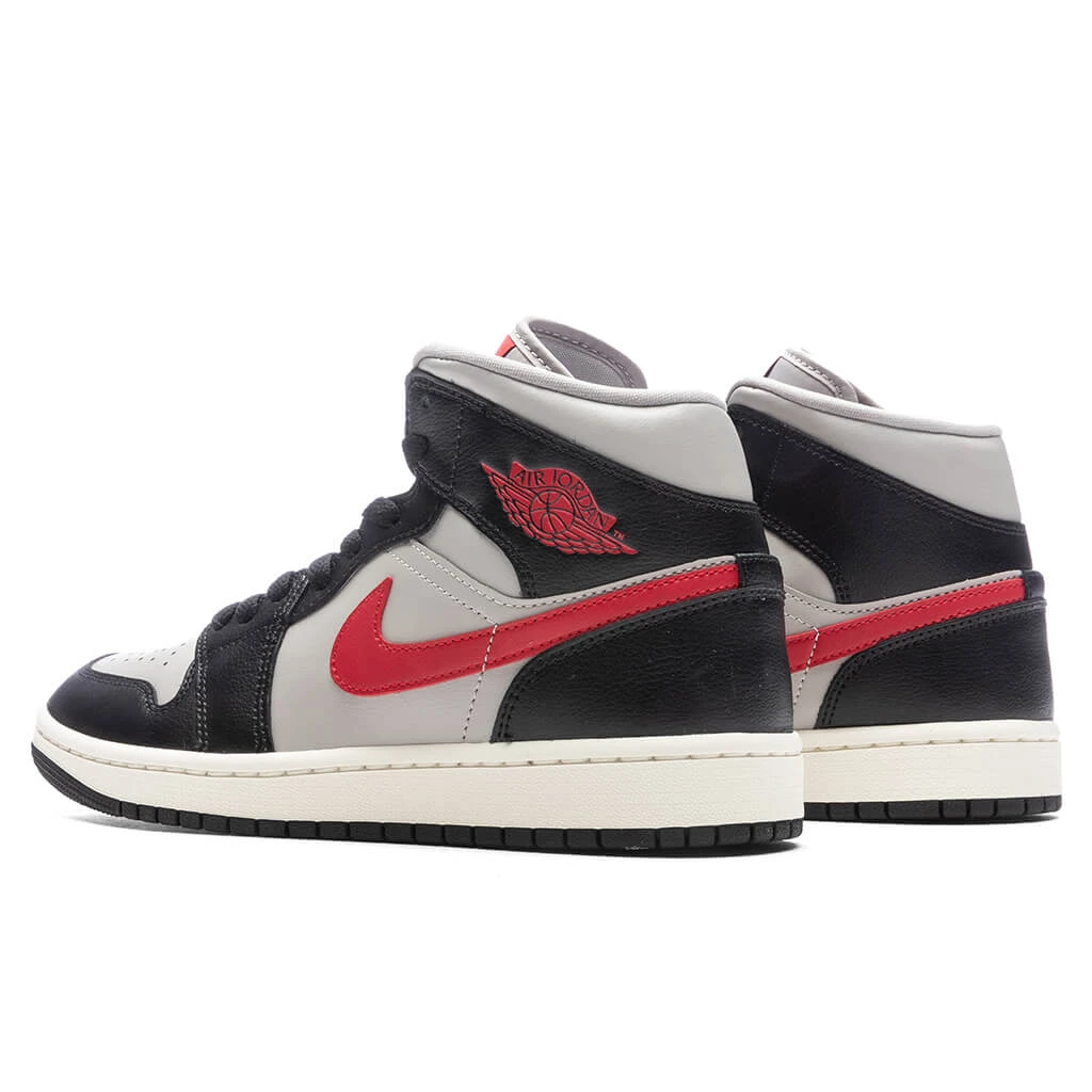Air Jordan 1 Mid Women's - Black/Gym Red/College Grey 3 Air Jordan 1 Mid Women's - Black/Gym Red/College Grey - Image 3