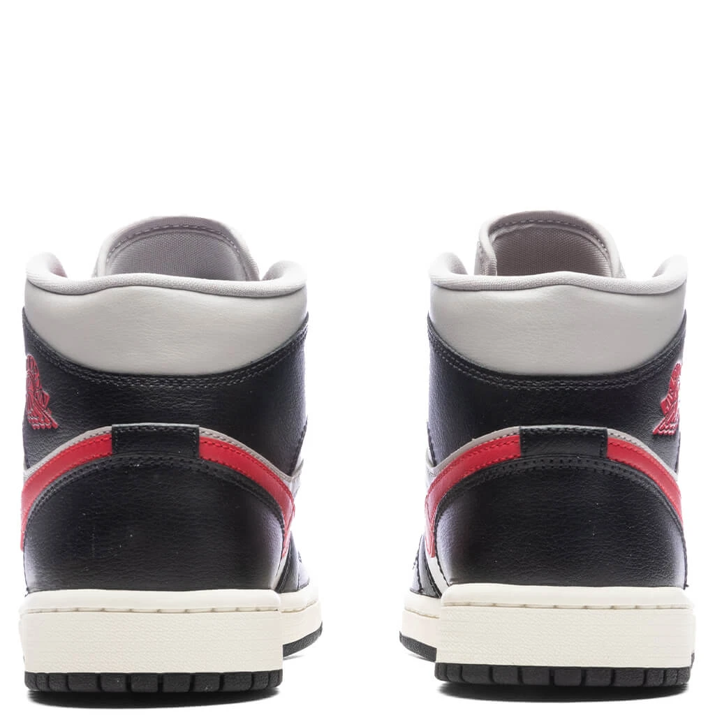Air Jordan 1 Mid Women's - Black/Gym Red/College Grey 4 Air Jordan 1 Mid Women's - Black/Gym Red/College Grey - Image 4