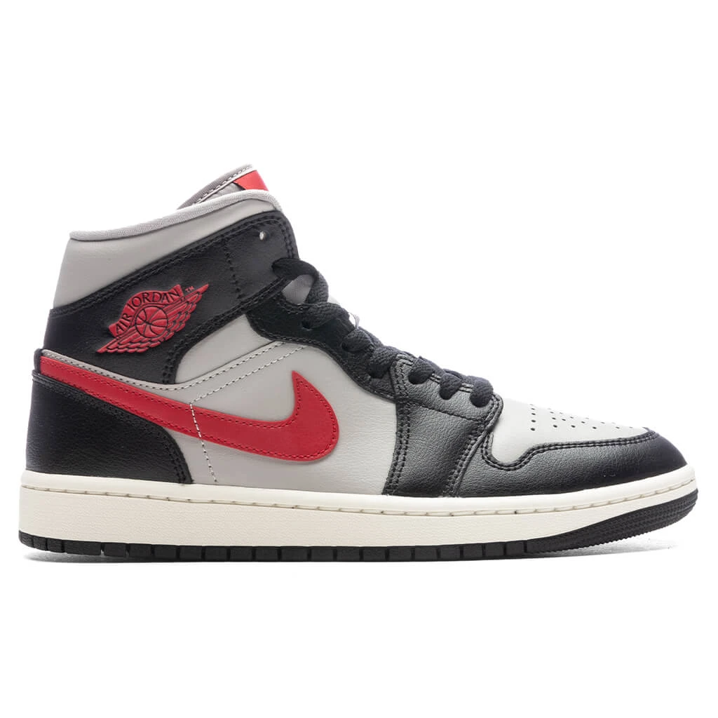 Air Jordan 1 Mid Women's - Black/Gym Red/College Grey 1 Air Jordan 1 Mid Women's - Black/Gym Red/College Grey