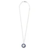 Ambush Carved Stones Charm Necklace - Blue/Silver