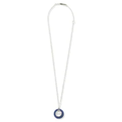 Ambush Carved Stones Charm Necklace - Blue/Silver