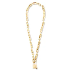 Ambush Small Padlock Chain Necklace - Gold/Gold