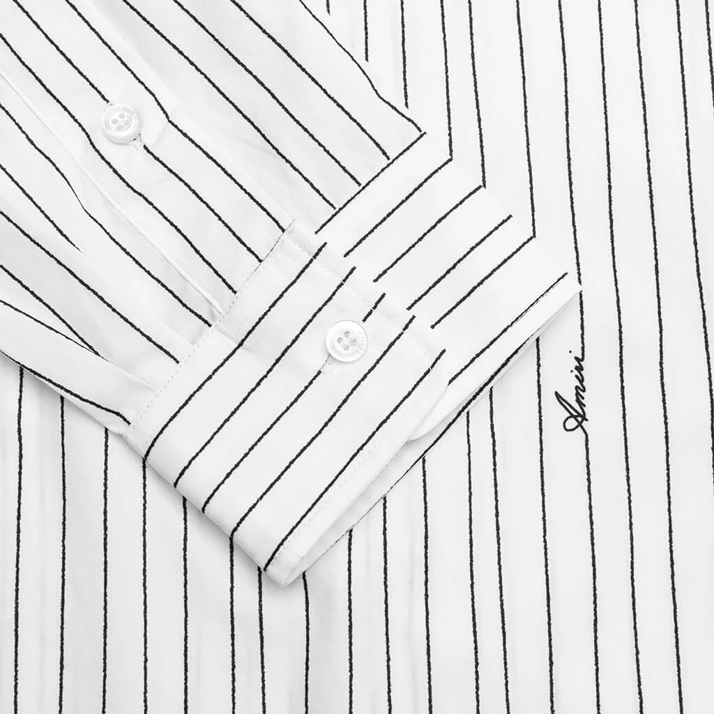 Amiri Script Poplin Shirt - White 5 Amiri Script Poplin Shirt - White - Image 5