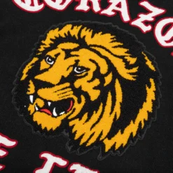 Corazon Varsity Jacket - Black/Black -Urban Fashion Sales Awake NY Corazon Varsity Jacket Black Black AWK FW22 OT006 BLA 11 28 22 Feature MG 10