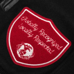 Corazon Varsity Jacket - Black/Black -Urban Fashion Sales Awake NY Corazon Varsity Jacket Black Black AWK FW22 OT006 BLA 11 28 22 Feature MG 7