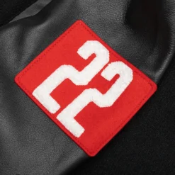 Corazon Varsity Jacket - Black/Black -Urban Fashion Sales Awake NY Corazon Varsity Jacket Black Black AWK FW22 OT006 BLA 11 28 22 Feature MG 8