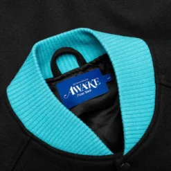 Melton Wool Chenille Logo Varsity Jacket - Charcoal -Urban Fashion Sales Awake NY Melton Wool Chenille Logo Varsity Jacket Charcoal AWK SP23 OT005 CHA 05 30 23 Feature VR 8