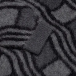 Wavy Jacquard Mohair Cardigan - Charcoal/Grey 9 Wavy Jacquard Mohair Cardigan - Charcoal/Grey -Urban Fashion Sales Awake NY Wavy Jacquard Mohair Cardigan Charcoal Grey AWK SP23 KN001 CHA 05 28 23 Feature KN 6