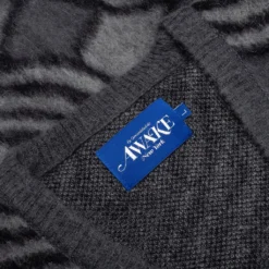 Wavy Jacquard Mohair Cardigan - Charcoal/Grey 7 Wavy Jacquard Mohair Cardigan - Charcoal/Grey -Urban Fashion Sales Awake NY Wavy Jacquard Mohair Cardigan Charcoal Grey AWK SP23 KN001 CHA 05 28 23 Feature KN 7