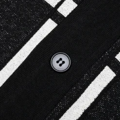 Awake Windowpane Short Sleeve Cardigan - Black/White -Urban Fashion Sales Awake Windowpane Short Sleeve Cardigan Black White AWK SP22 SW003 BLK 07 25 22 Feature NIKKA 3