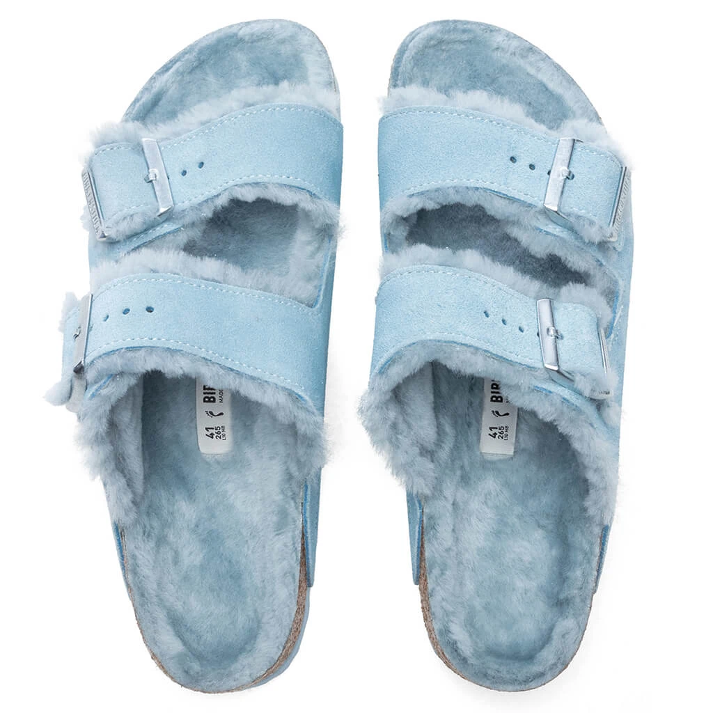 Birkenstock Narrow Arizona Shearling - Light Blue 2 Birkenstock Narrow Arizona Shearling - Light Blue - Image 2