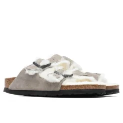 Birkenstock Women's Narrow Arizona Shearling - Stone Coin 6 Birkenstock Women's Narrow Arizona Shearling - Stone Coin -Urban Fashion Sales Birkenstock Narrow Arizona Shearling Stone Coin 1017403 07 12 2021 01 2