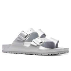 Birkenstock Women's Narrow Arizona Essentials Eva - Metallic Silver -Urban Fashion Sales Birkenstock Women s Narrow Arizona Essentials Eva Metallic Silver 1003491 02 11 2022 01 2
