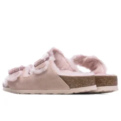 Birkenstock Women's Narrow Arizona Shearling - Light Rose -Urban Fashion Sales Birkenstock Womens Narrow Arizona Shearling Light Rose 1020389 11 10 2021 01 3