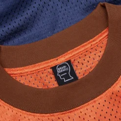 Maze Football Mesh Shirt - Orange/Navy 7 Maze Football Mesh Shirt - Orange/Navy -Urban Fashion Sales Brain Dead Maze Football Mesh Shirt Orange Navy BDS22T00002611OR01 236