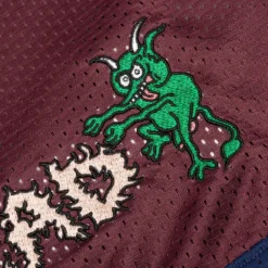 Paneled Football Mesh Shirt - Burgundy -Urban Fashion Sales Brain Dead Paneled Football Mesh Shirt Burgundy BDS21T00001923RD05 07 26 2021 01