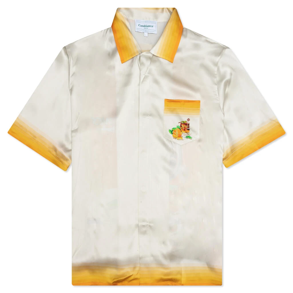 Casablanca Cuban Collar S/S Shirt - Panoramique 1 Casablanca Cuban Collar S/S Shirt - Panoramique