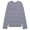 Comme Des Garcons PLAY X The Artist Invader Women's Striped L/S Tee - Blue/White