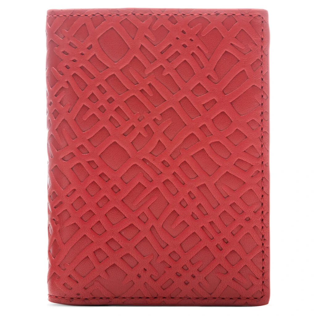 Comme Des Garcons Roots Wallet - Red 1 Comme Des Garcons Roots Wallet - Red
