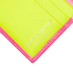 Comme Des Garcons Super Fluo Wallet - Pink/Yellow -Urban Fashion Sales Comme des Garcons SA0641SF Super Fluo Wallet Pink Yellow SA0641SF PIYE 12 28 2021 01 3