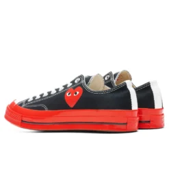 Converse X Comme Des Garcons PLAY All Star Chuck '70 Ox Red Sole - Black -Urban Fashion Sales Converse x Comme Des Garcons PLAY All Star Chuck 70 Ox Red Sole Black A01795C 06 02 22 Feature JORDAN 3