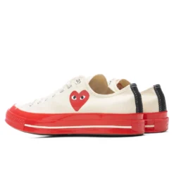 Converse X Comme Des Garcons PLAY All Star Chuck '70 Ox Red Sole - White -Urban Fashion Sales Converse x Comme Des Garcons PLAY All Star Chuck 70 Ox Red Sole White A01796C 06 02 22 Feature JORDAN 9