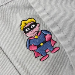 Face Embroidered Denim Pants - Grey -Urban Fashion Sales Face Embroidered Denim Pants Grey AW23 PT 1 08 17 23 Feature VR 10 scaled