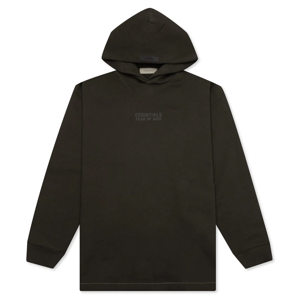 Relaxed Hoodie - Off Black 1 Relaxed Hoodie - Off Black