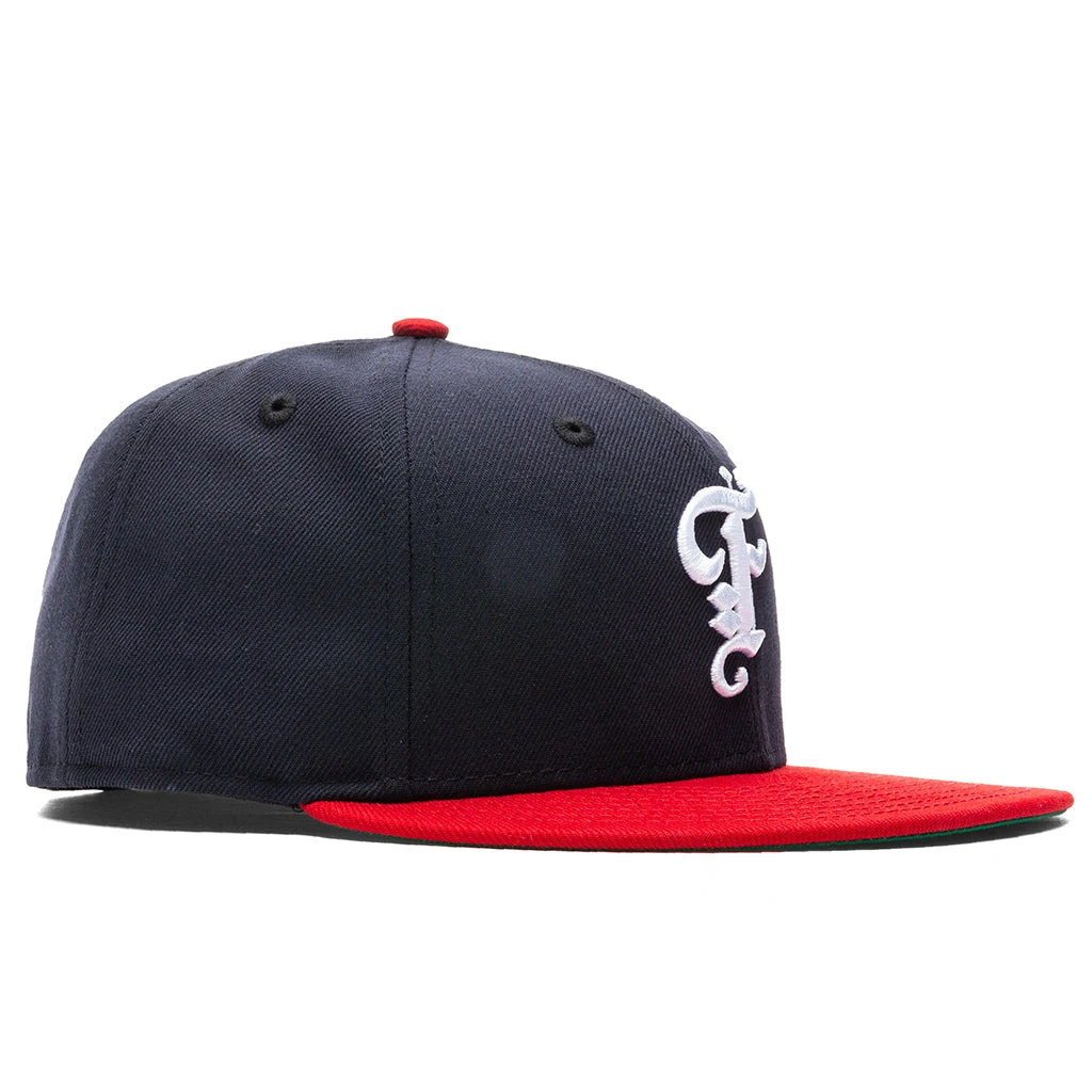 Feature X New Era OE Fitted Cap - Navy/Red 3 Feature X New Era OE Fitted Cap - Navy/Red - Image 3