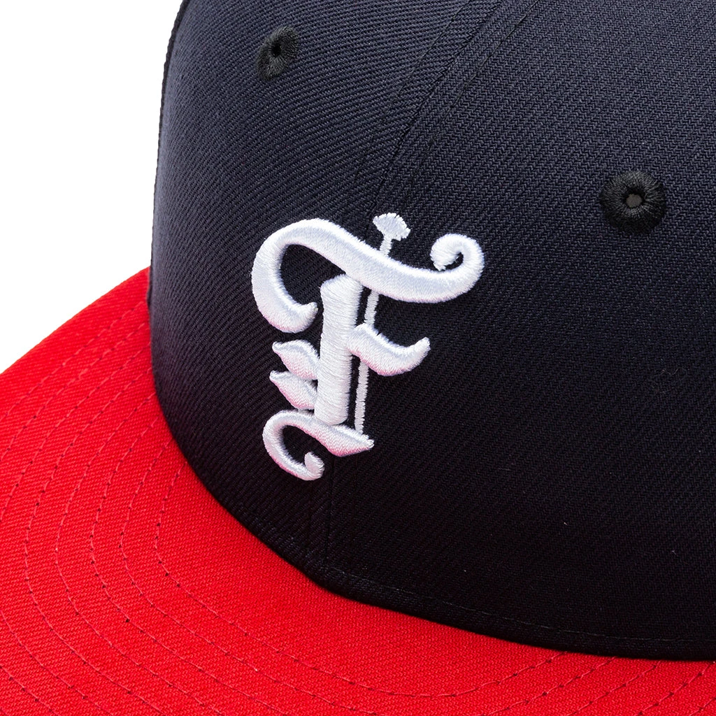 Feature X New Era OE Fitted Cap - Navy/Red 2 Feature X New Era OE Fitted Cap - Navy/Red - Image 2