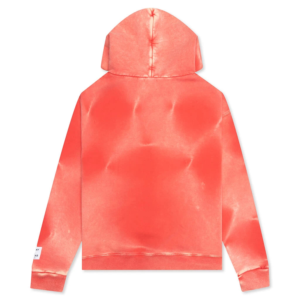 Sun Faded English Zip Hoodie - Red 2 Sun Faded English Zip Hoodie - Red - Image 2