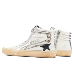 Golden Goose Women's Slide Leather Star - Beige/Black/Silver 6 Golden Goose Women's Slide Leather Star - Beige/Black/Silver -Urban Fashion Sales Golden Goose Sneakers Slide Leather Star Beige Black Silver GWF00488.F004128.15425 09 15 23 Feature KN 5