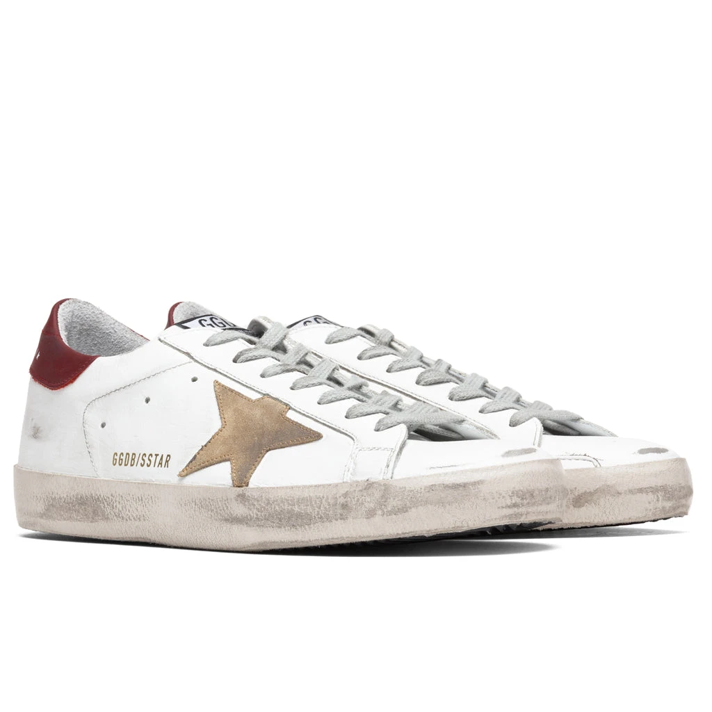 Golden Goose Super-Star Sneakers - White/Cappuccino/Bordeaux 2 Golden Goose Super-Star Sneakers - White/Cappuccino/Bordeaux - Image 2