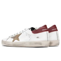 Golden Goose Super-Star Sneakers - White/Cappuccino/Bordeaux 6 Golden Goose Super-Star Sneakers - White/Cappuccino/Bordeaux -Urban Fashion Sales Golden Goose Superstar Leather Upper and Heel Suede Star White Cappuccino Bordeaux GMF00101.F000365.10288 10 28 2020 01 3