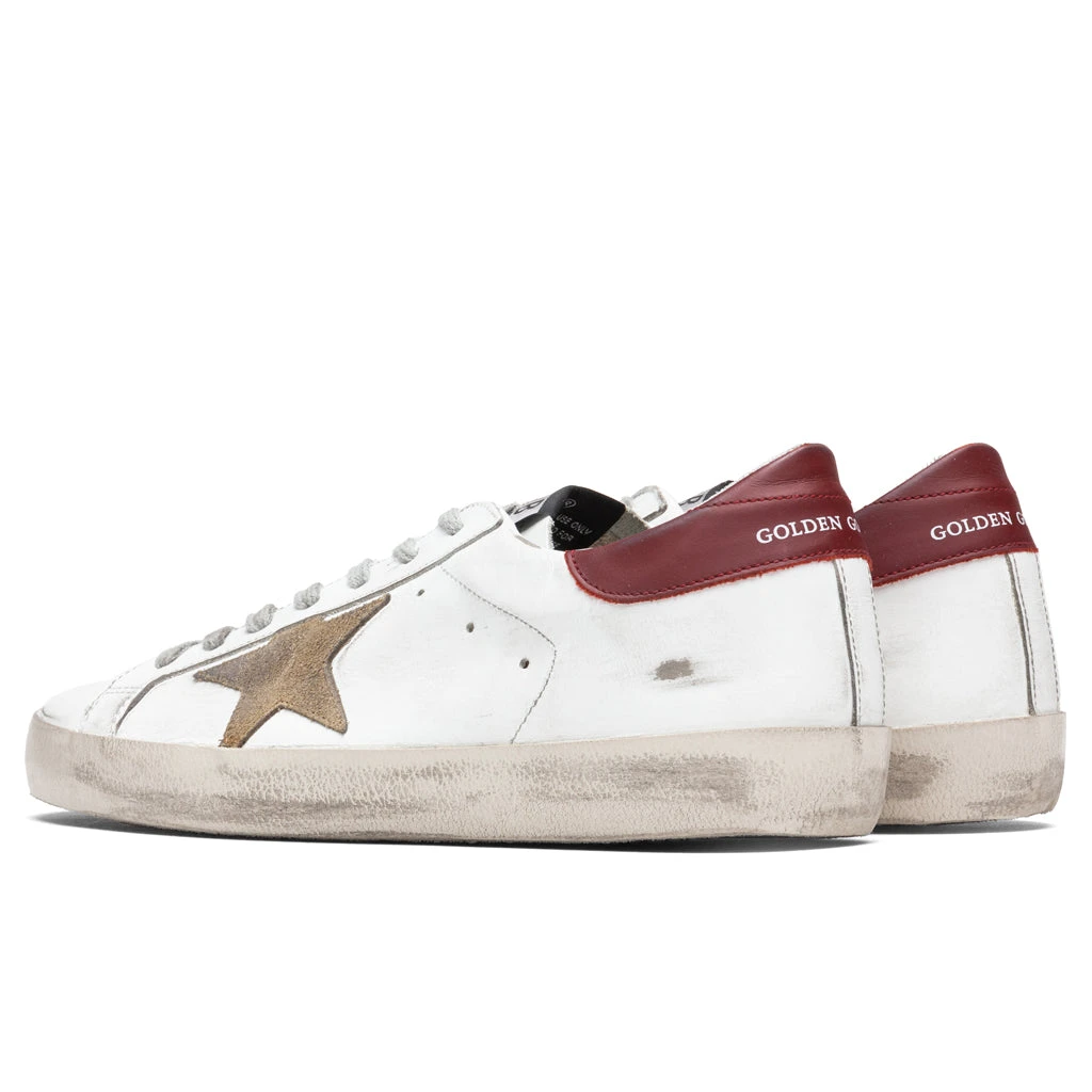 Golden Goose Super-Star Sneakers - White/Cappuccino/Bordeaux 3 Golden Goose Super-Star Sneakers - White/Cappuccino/Bordeaux - Image 3