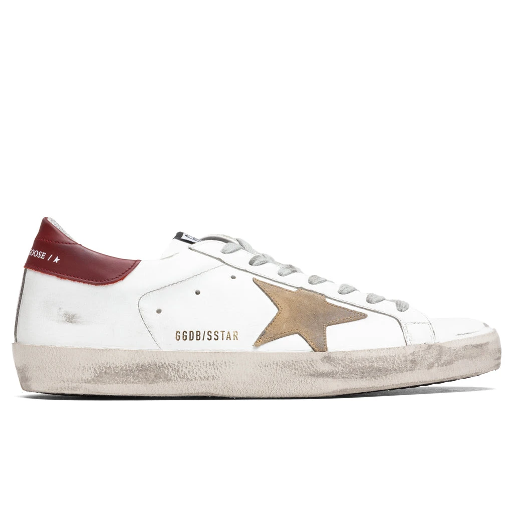 Golden Goose Super-Star Sneakers - White/Cappuccino/Bordeaux 1 Golden Goose Super-Star Sneakers - White/Cappuccino/Bordeaux