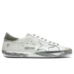 Golden Goose Super-Star Sneakers - White/Military Green