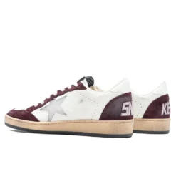 Golden Goose Women's Sneakers Leather Suede Ball Star - Red Wine/White -Urban Fashion Sales Golden Goose Women s Sneakers Leather Suede Ball Star Red Wine White GWF00117.F004204.40363 09 15 23 Feature KN 5