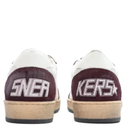 Golden Goose Women's Sneakers Leather Suede Ball Star - Red Wine/White -Urban Fashion Sales Golden Goose Women s Sneakers Leather Suede Ball Star Red Wine White GWF00117.F004204.40363 09 15 23 Feature KN 6
