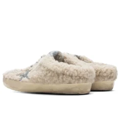 Golden Goose Women's Super-Star Sabot - Natural White/Silver -Urban Fashion Sales Golden Goose Women s Super Star Sabot Natural White Silver GWF00110.F001987.10757 01 16 2022 01 4