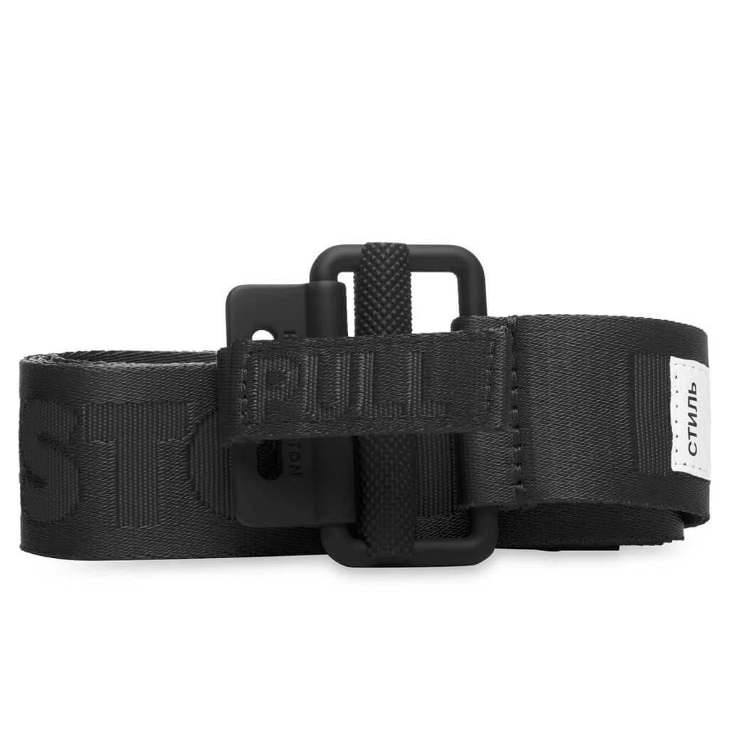 4CM Classic Buckle Tape Belt - Black/Black 1 4CM Classic Buckle Tape Belt - Black/Black