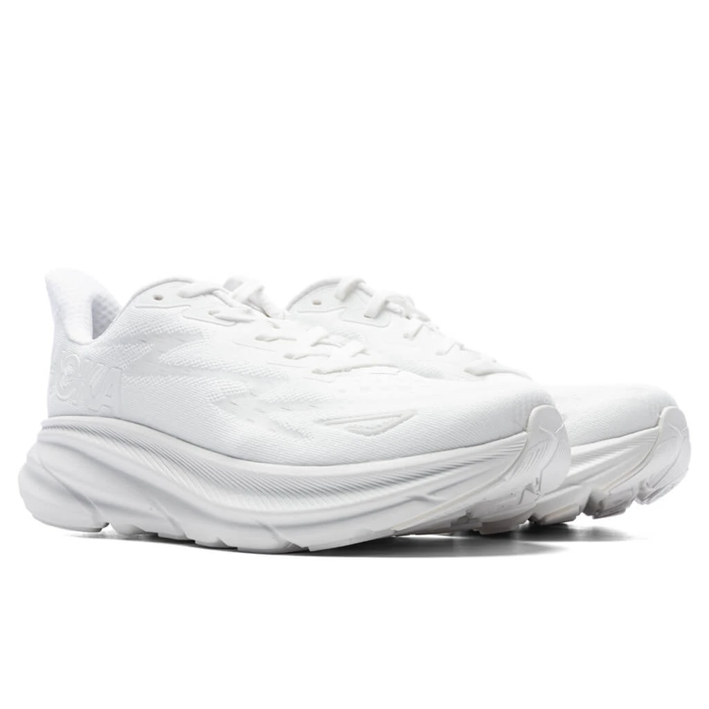Hoka Women's Clifton 9 - White/White 2 Hoka Women's Clifton 9 - White/White - Image 2